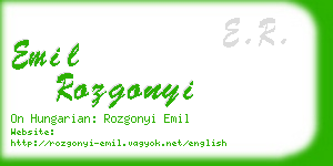 emil rozgonyi business card